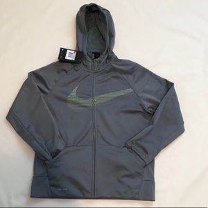 NWT Nike Dri Fit Grey Zippered Hoodie